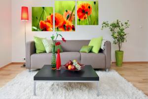 Модульные картины в интерьере квартиры: ультрамодный предмет настенного декора с фото